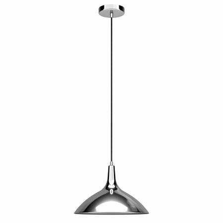 HUDSON & CANAL Henn &amp; Hart  Barton Polished Nickel Pendant PD0763